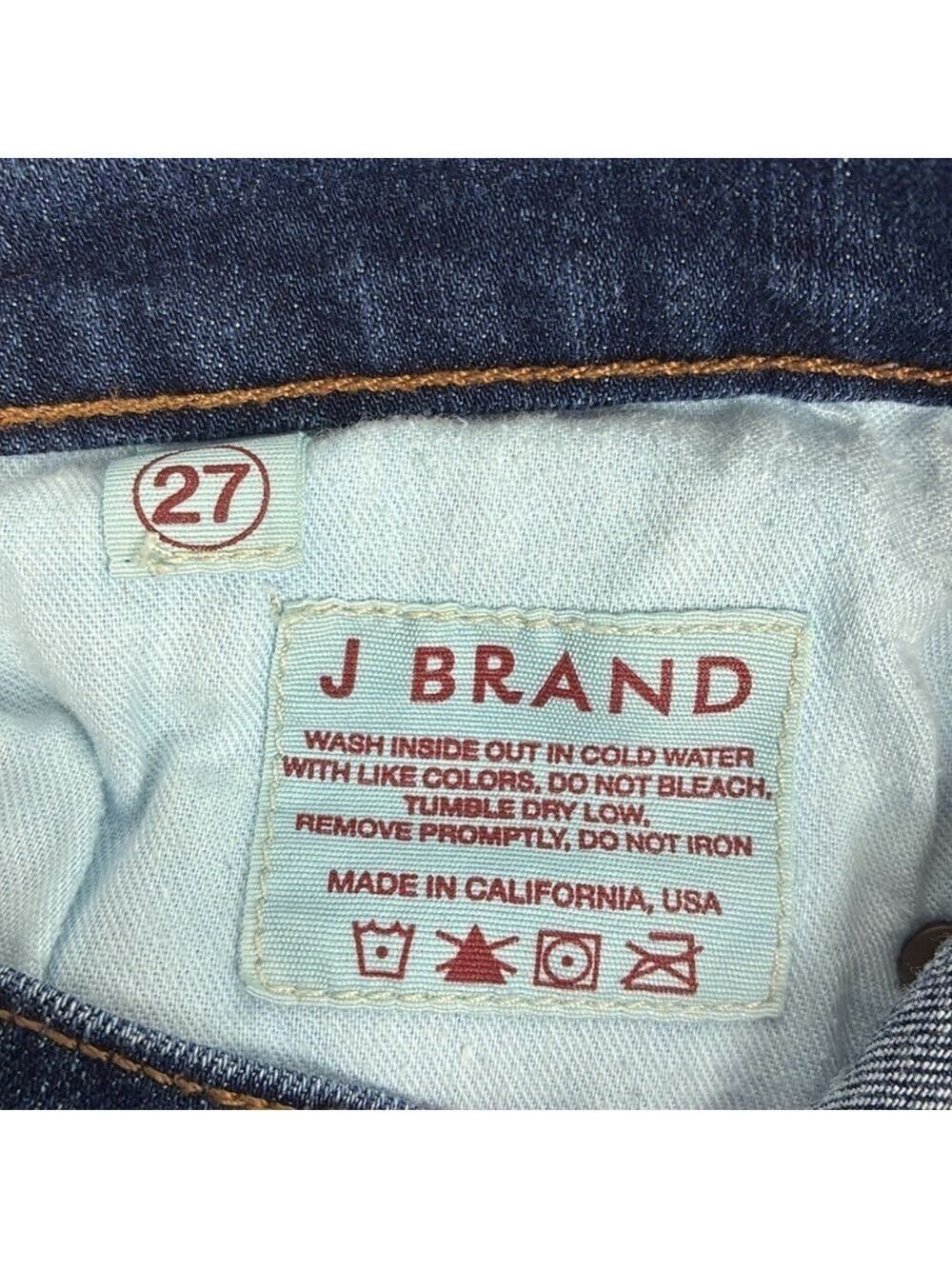 J Brand Saturn Cuffed Denim Shorts Bermuda Knee-Length 5-Pocket Style Jorts 27 - Picture 9 of 9
